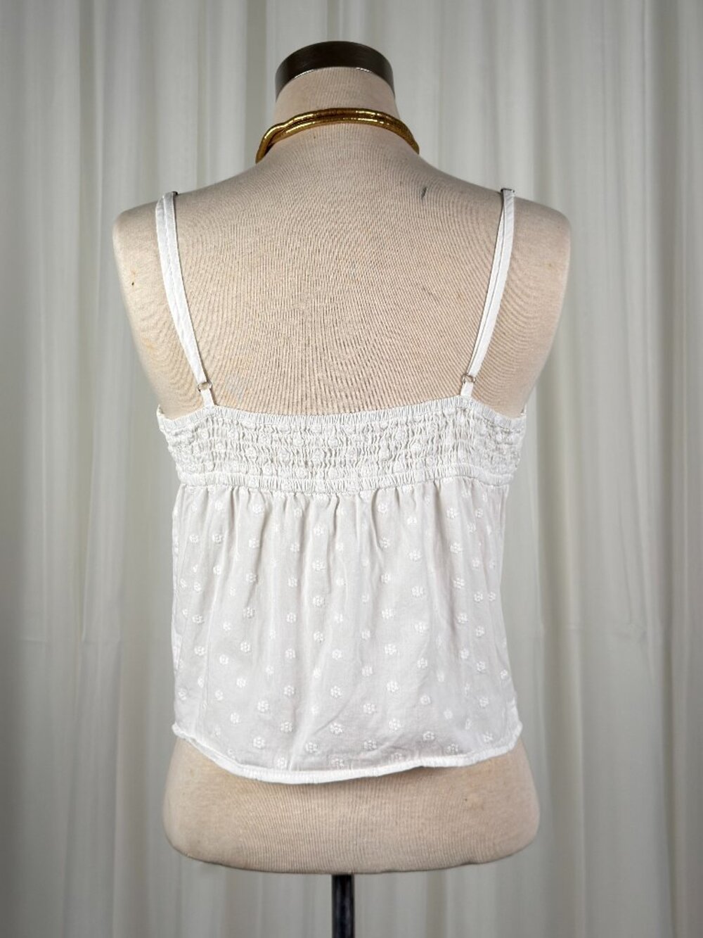 J.galt Babydoll embroidered floral white top small‎ - Picture 4 of 6
